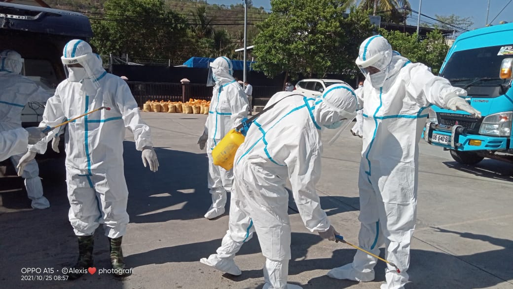 Pillar-6 activities of disinfection for Covid-19 dead body management  in Veracruz, Dili; 25 Oct 2021