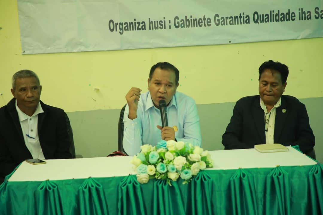 “Ministerio da Saúde – Gabinete Garantia Qualidade Saúde – hala’o Workshop Regional Diseminasaun Plano Estrategico Nacional Melloramentu Kualidade Saúde Timor Leste, 2020-2024 iha munisipiu Baucau.